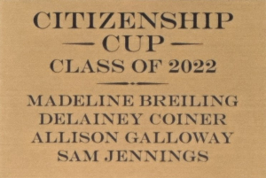Citizenship Cup plaque